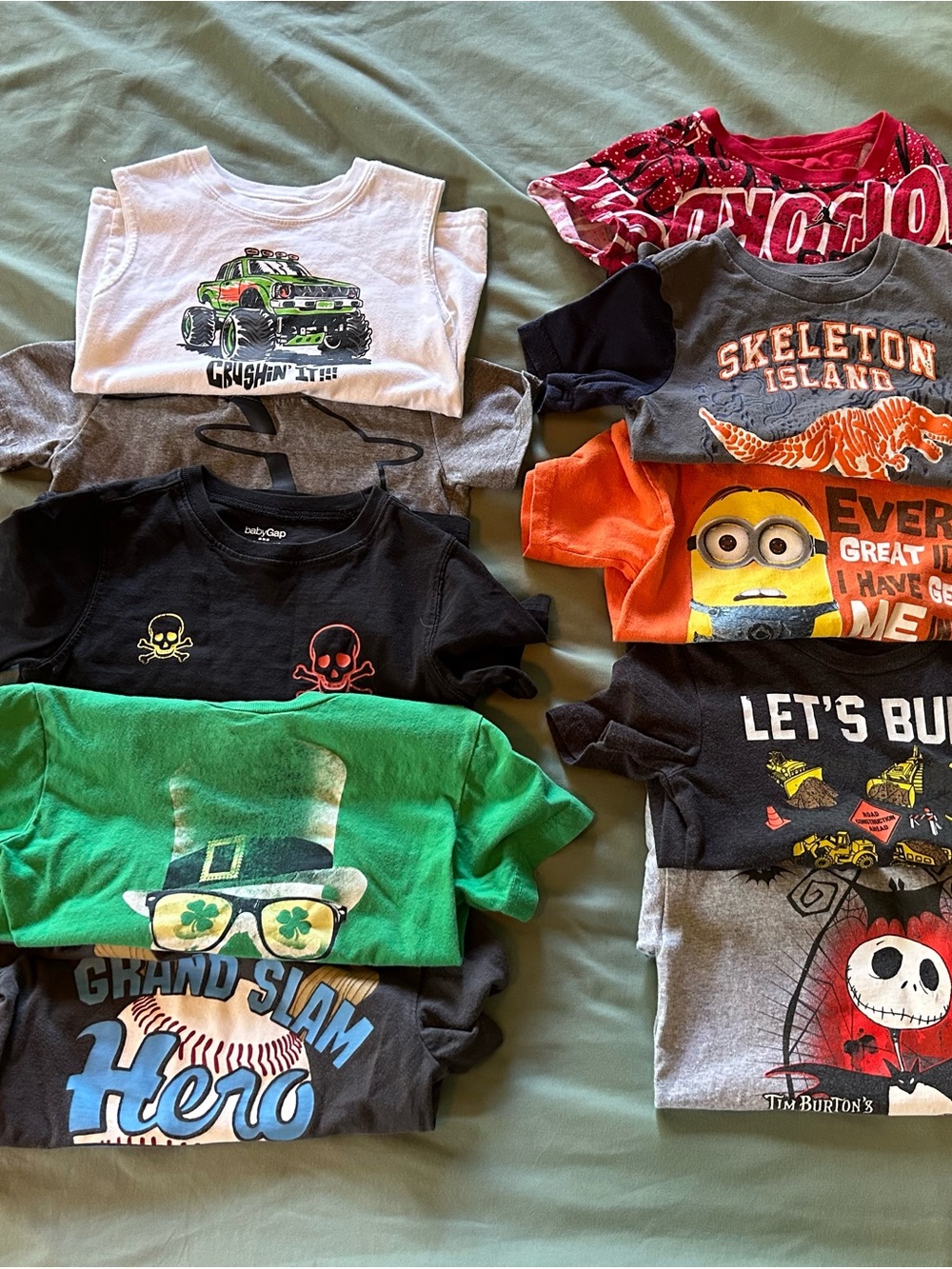 Lot of Boys Graphic T-Shirts - Colorful Character Tees